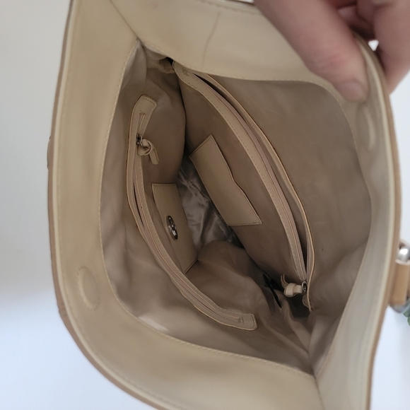 DKNY Tan Leather Tote - Picture 11 of 16